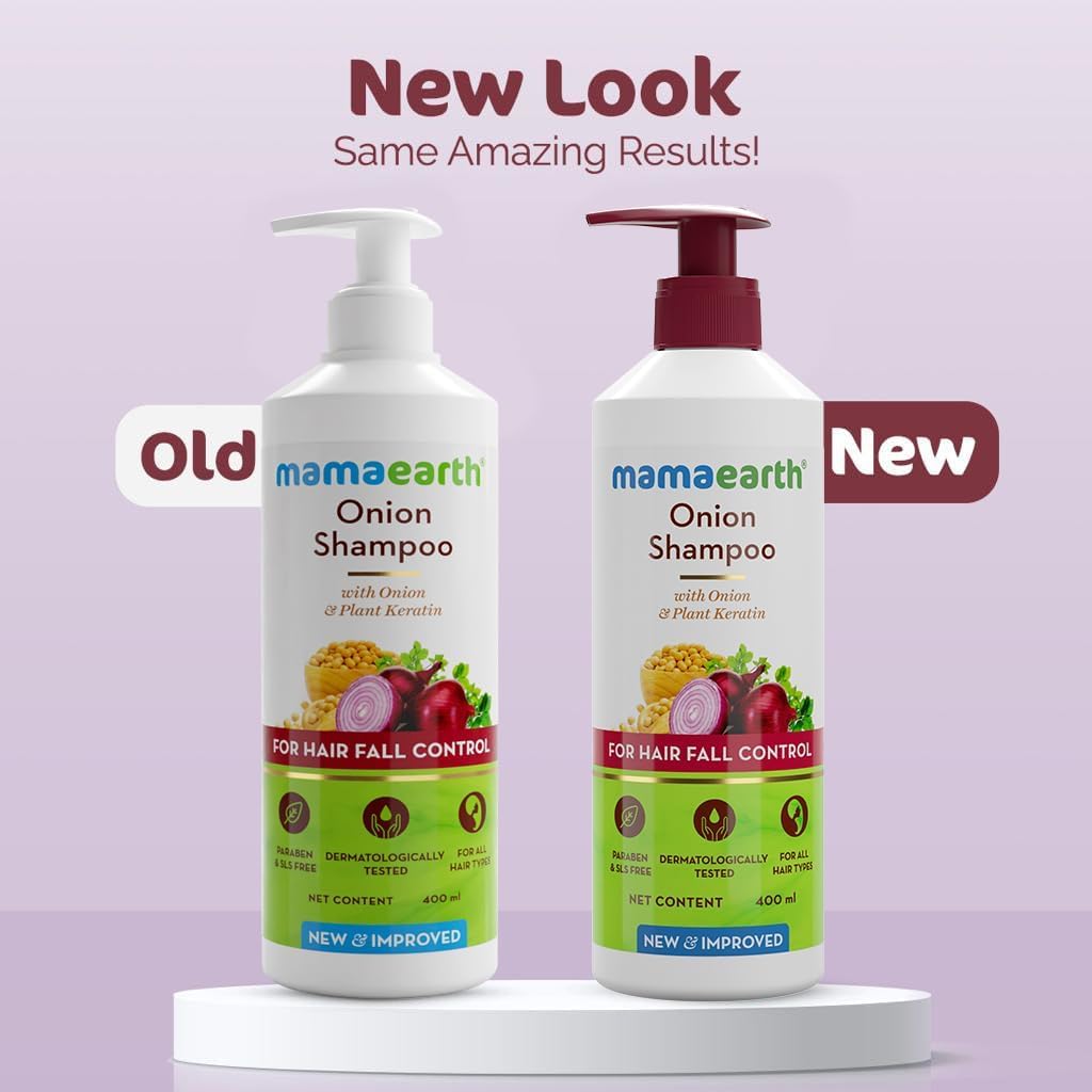 Mamaearth Onion Shampoo with Plant Keratin - 400ml - Image 2