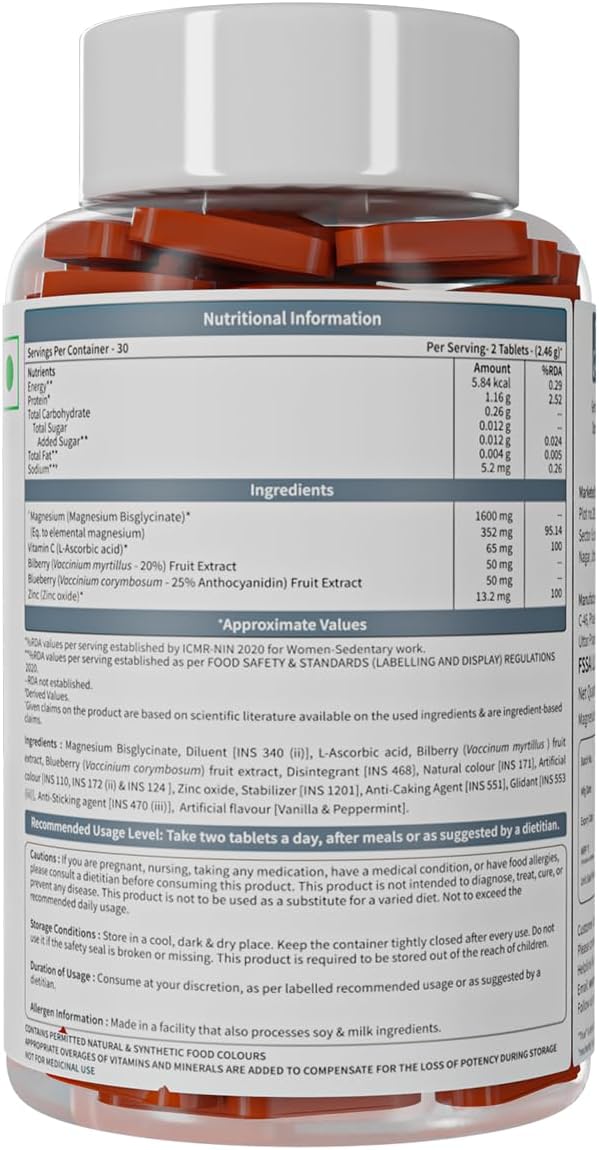 Neuherbs True Magnesium Glycinate Supplement 1600Mg - 60 Tablets - Image 7