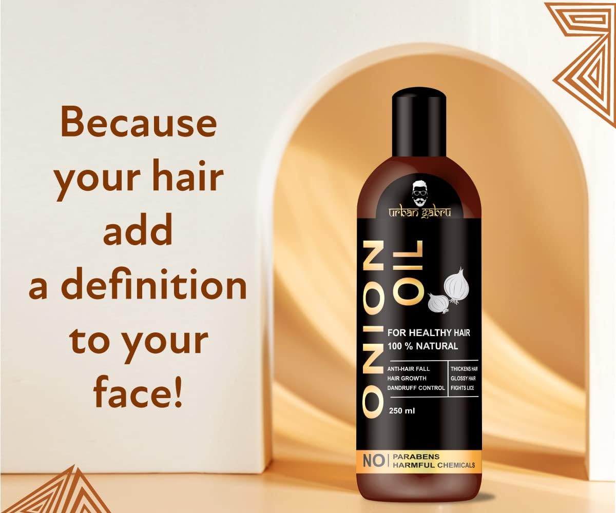 Urban Gabru Hair Regrowth Onion Oil - 100% Natural, 250 ml - Image 2