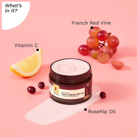 PILGRIM French Red Vine Face Cream with SPF 30 Sunscreen 50g