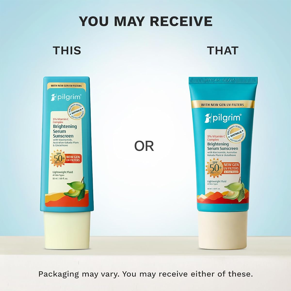 Pilgrim 5% Vitamin C Brightening Ultra Light Gel Sunscreen SPF 60 PA++++ - 45ml - Image 2