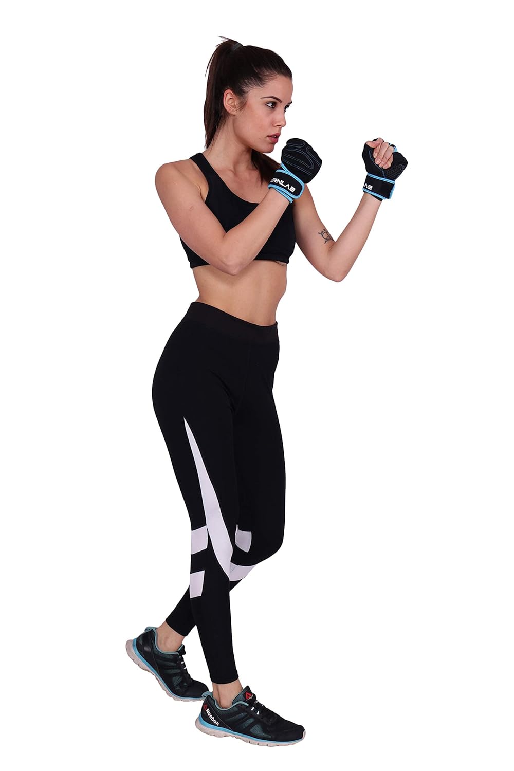 Burnlab Gym Gloves with Wrist Support, Blue, Large - Image 7