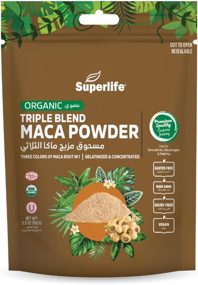 Superlife Triple Blend Maca Powder - 150g, Herbal & Ayurvedic