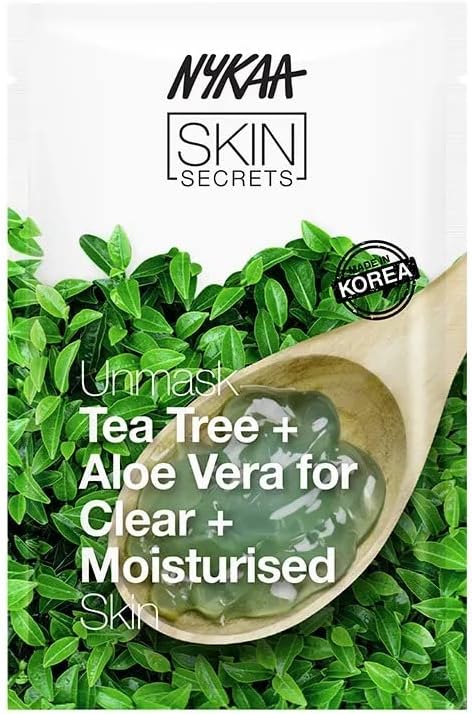 Nykaa Skin Secrets Tea Tree & Aloe Vera Sheet Mask - Single Use