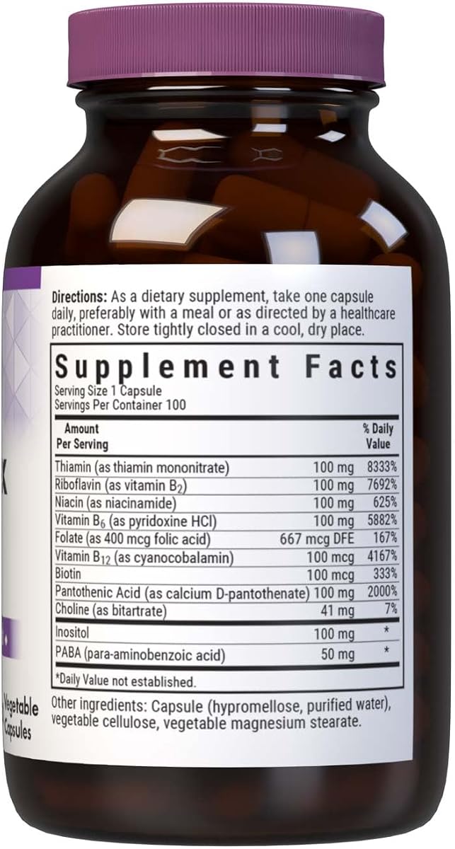 BlueBonnet B Complex - Full Spectrum B Vitamins, Vegan, 100 Capsules - Image 2