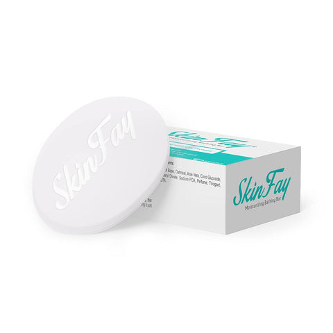 SKINFAY | Enriched with Oat Proteins & Aloe vera extract | Lipid Layer Enhancing Technology | Supple Skin | Mild & Gentle Soap | Soap-free | Skin-friendly | Vegetarian | 75gm