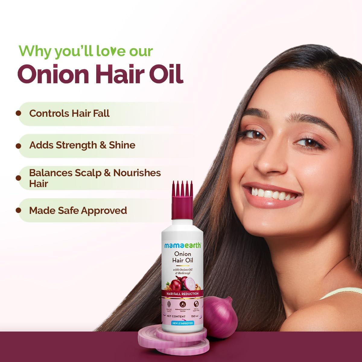 Mamaearth Onion Hair Oil - Nourishing Hair Treatment, 150ml - Image 2