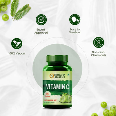 HIMALAYAN ORGANICS Vitamin C 1000mg with Amla Extract & Zinc - 120 Tablets - Image 2