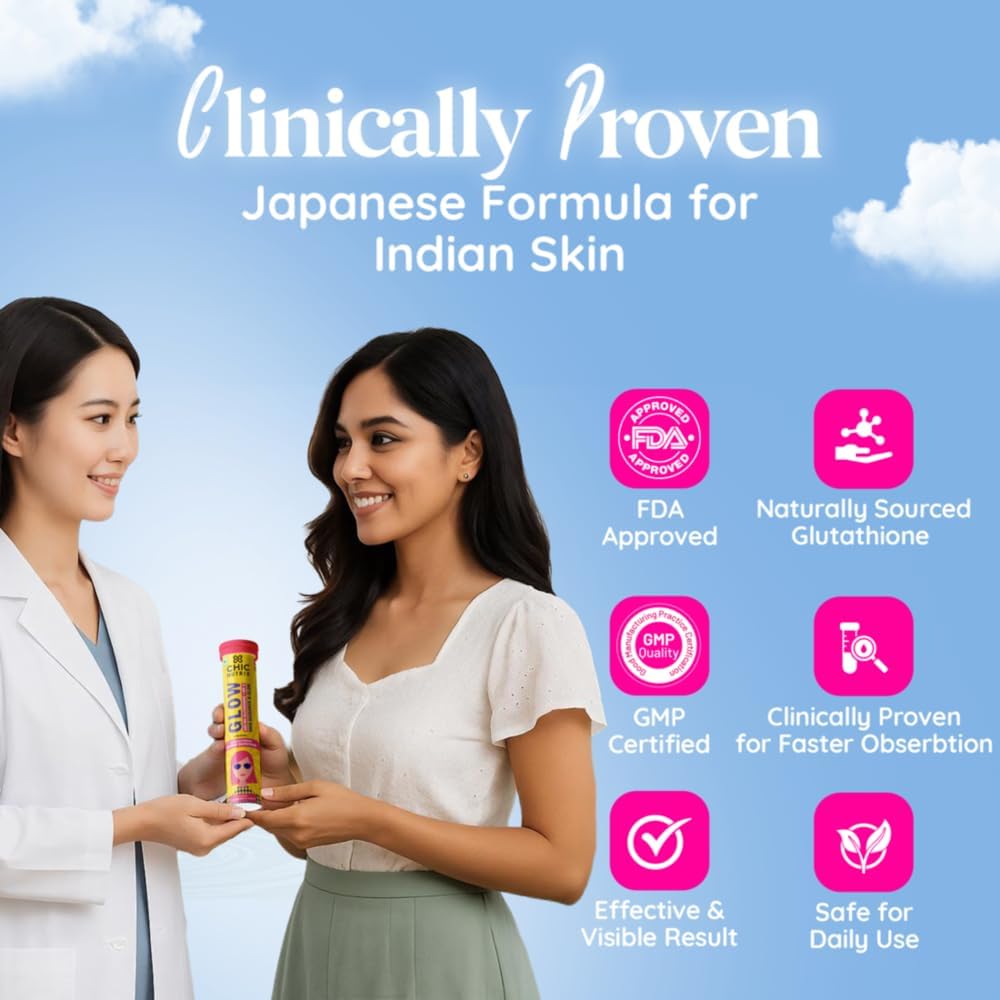 Chicnutrix Glow Effervescent Tablets - Japanese Glutathione & Vitamin C, 10 Pack - Image 4