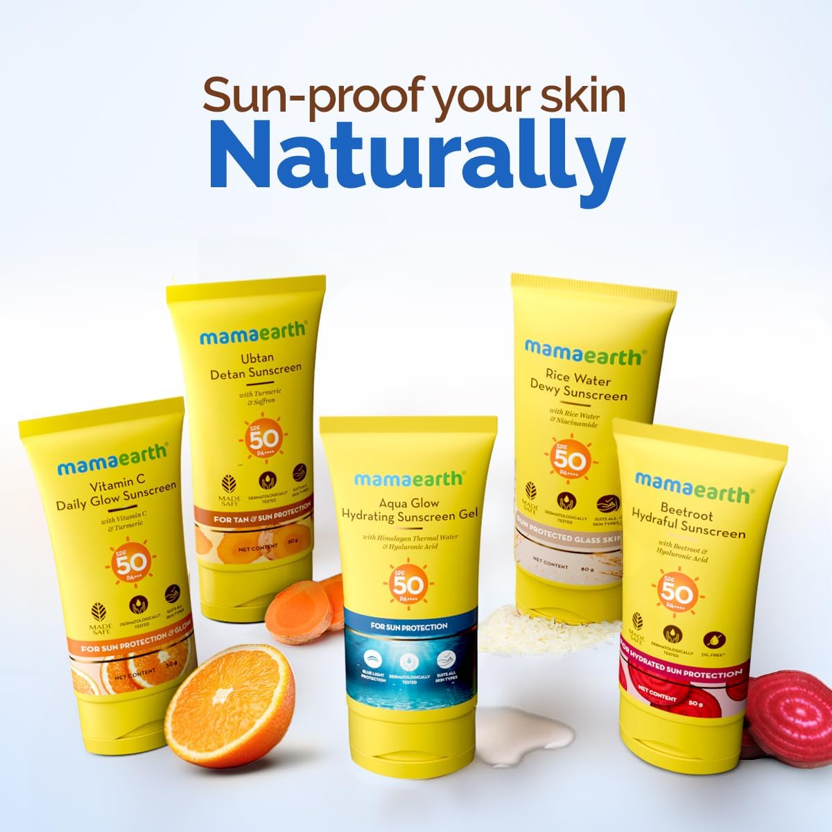 Mamaearth Aqua Glow Hydrating Sunscreen Gel - SPF 50 PA++++ with Himalayan Thermal Water & Hyaluronic Acid - 50 ml - Image 8