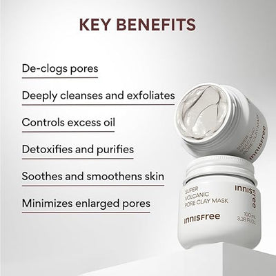 Innisfree Super Volcanic Pore Clay Mask - 100ml - Image 5