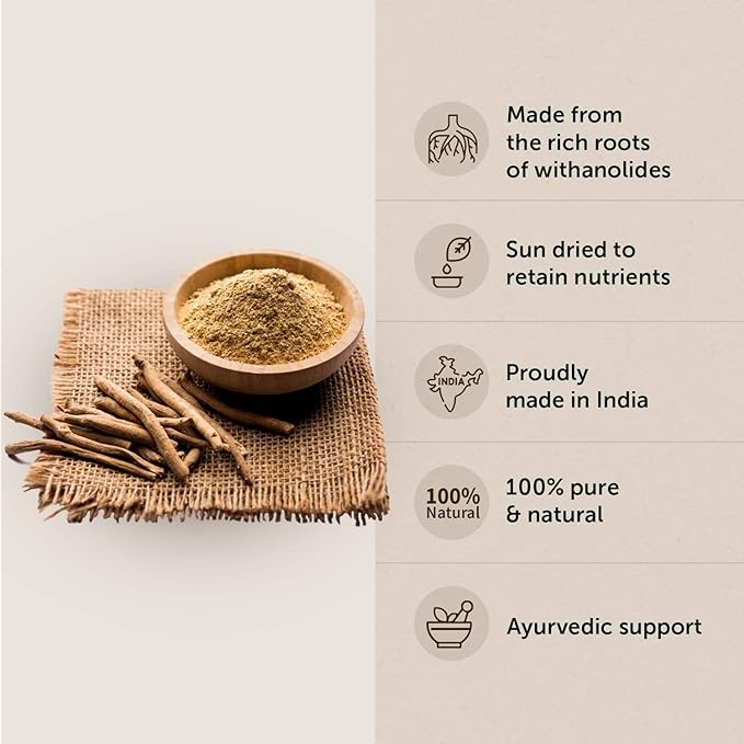 Neuherbs Organic Ashwagandha Powder - 100g Herbal Supplement - Image 5