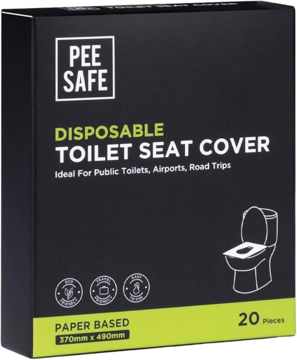 Pee Safe Disposable Toilet Seat Cover - Paper-Based, Eco-Friendly - 20 Pieces