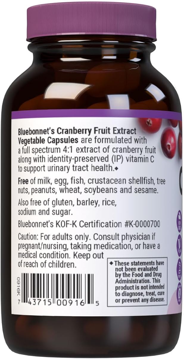 BlueBonnet Cranberry Fruit Extract Capsules - Vegan, Non-GMO, 60 Servings - Image 3
