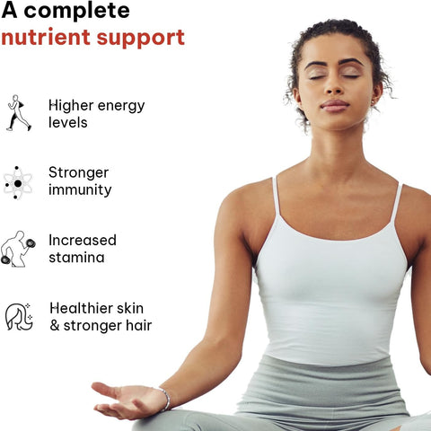 HK Vitals Multivitamin Plus Women (30 قرصًا) | فيتامينات متعددة يومية للنساء | للطاقة، والمفاصل، والبشرة، والشعر