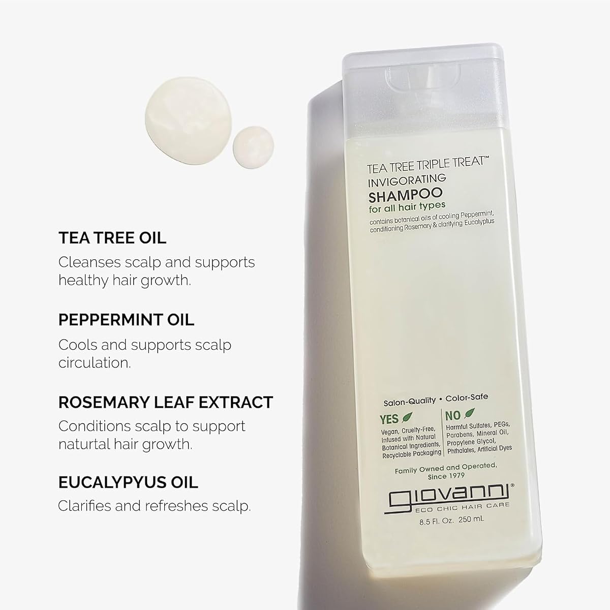 Giovanni Tea Tree Triple Treat Invigorating Shampoo - 60ml - Image 3