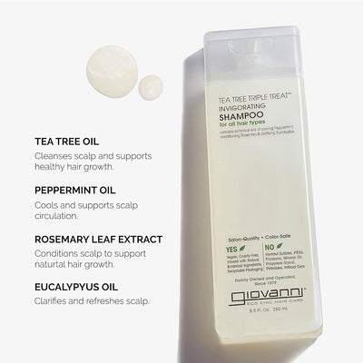 Giovanni Tea Tree Triple Treat Invigorating Shampoo - 60ml - Image 3