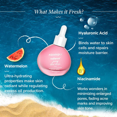 AQUALOGICA Radiance+ Dew Drops Face Serum - 30ml - Image 8