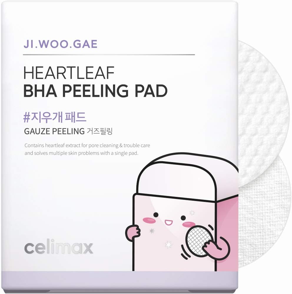 CELIMAX Ji Woo Gae Heartleaf BHA Peeling Pad - Exfoliating Masks & Pads 70 Count