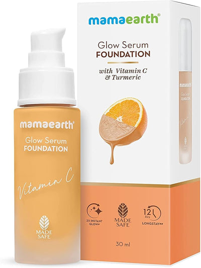 Mamaearth Glow Serum Foundation with Vitamin C & Turmeric - 30ml - Image 5