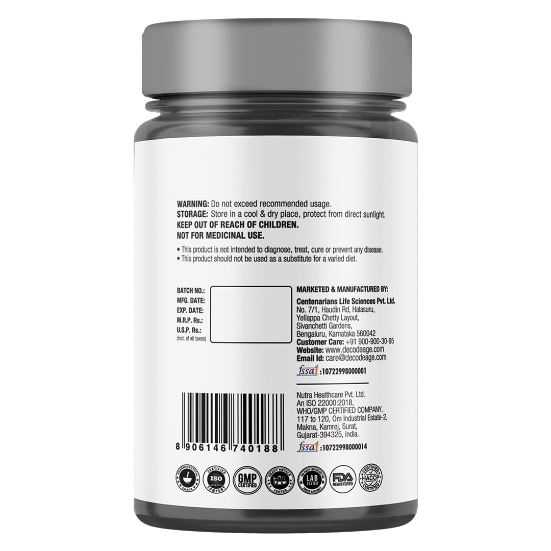 Decodeage - Uthever NMN 500mg Capsules, Vegan, 30 Count - Image 6
