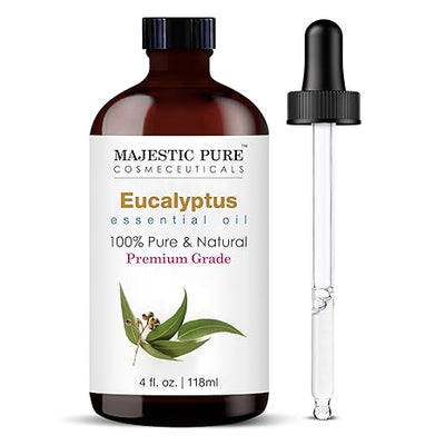 Majestic Pure Eucalyptus Essential Oil, Pure And Natural With Therapeutic Grade, Premium Quality