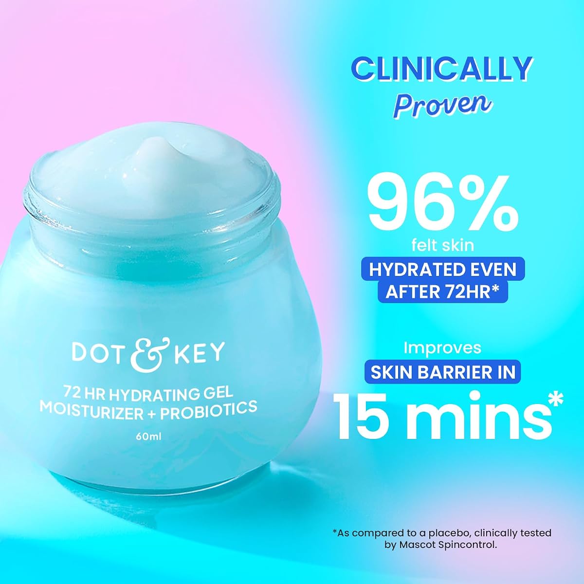 Dot & Key 72Hr Hydrating Gel with Probiotics - 60ml - Image 5