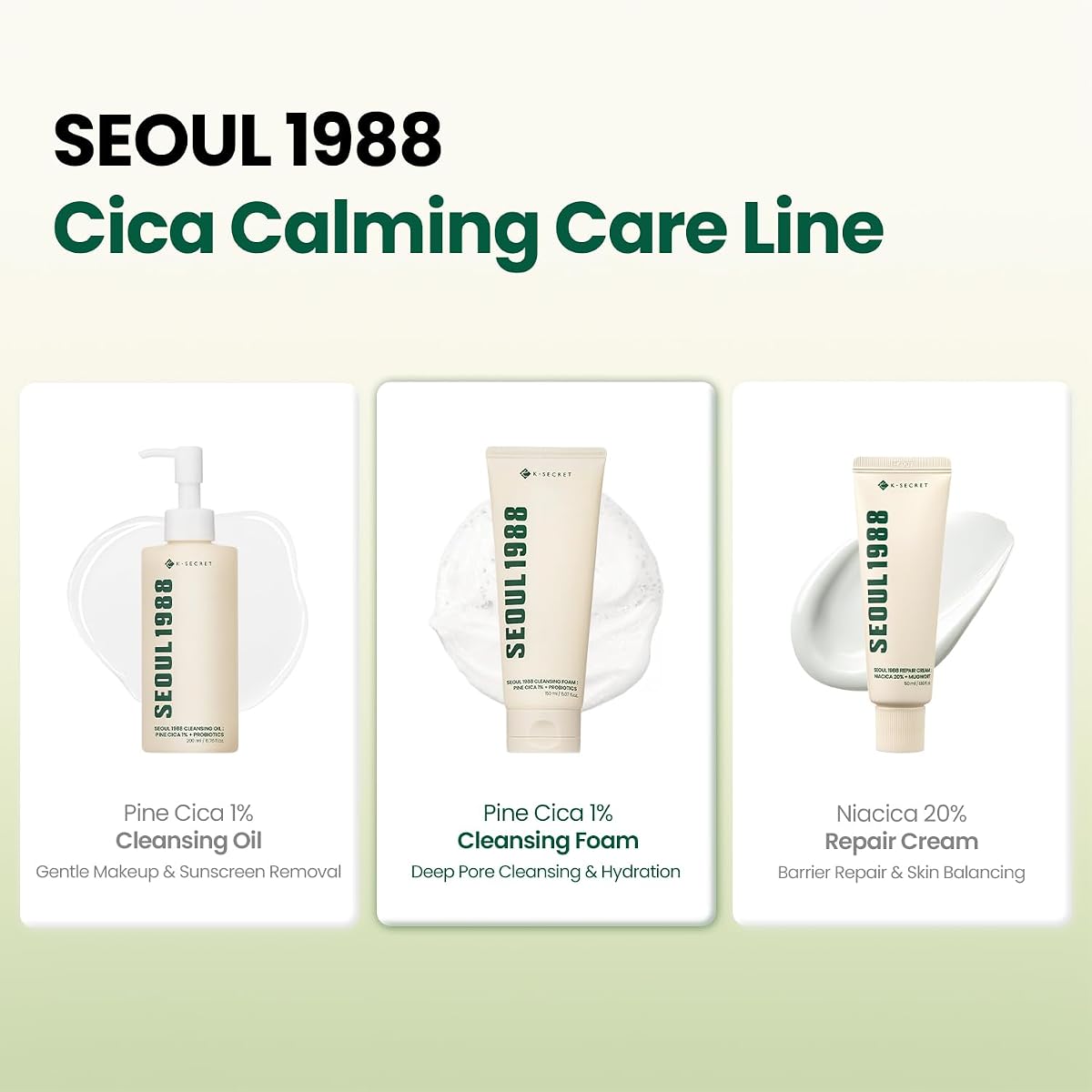 K-SECRET SEOUL 1988 Cleansing Foam with Pine Cica & Probiotics, 150ml - Image 7