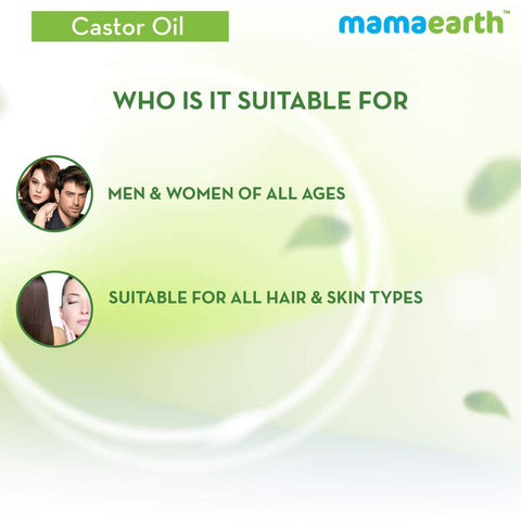 Mamaearth Castor Oil for Healthier skin hair and nail with 100% Pure and Natural cold pressed oil 150 ml