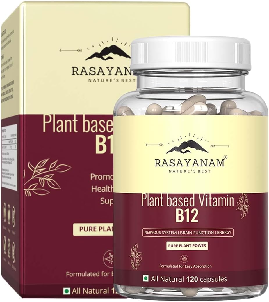 Rasayanam Plant Based Vitamin B12 Capsules - 120 Count