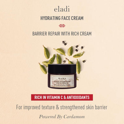 Kama Ayurveda Eladi Hydrating Face Cream with Rose & Jasmine Oils - 50g - Image 2