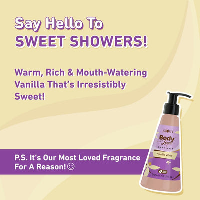 Plum BodyLovin' Vanilla Vibes Body Wash - Sulphate & Paraben Free, 240ml - Image 3