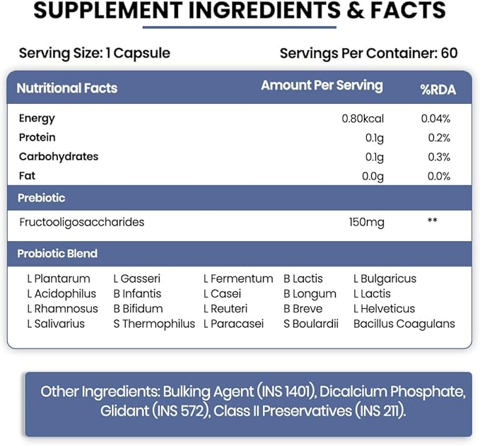 Himalayan Organics Probiotics 50 Billion CFU with Prebiotic - 60 Tablets - Image 6
