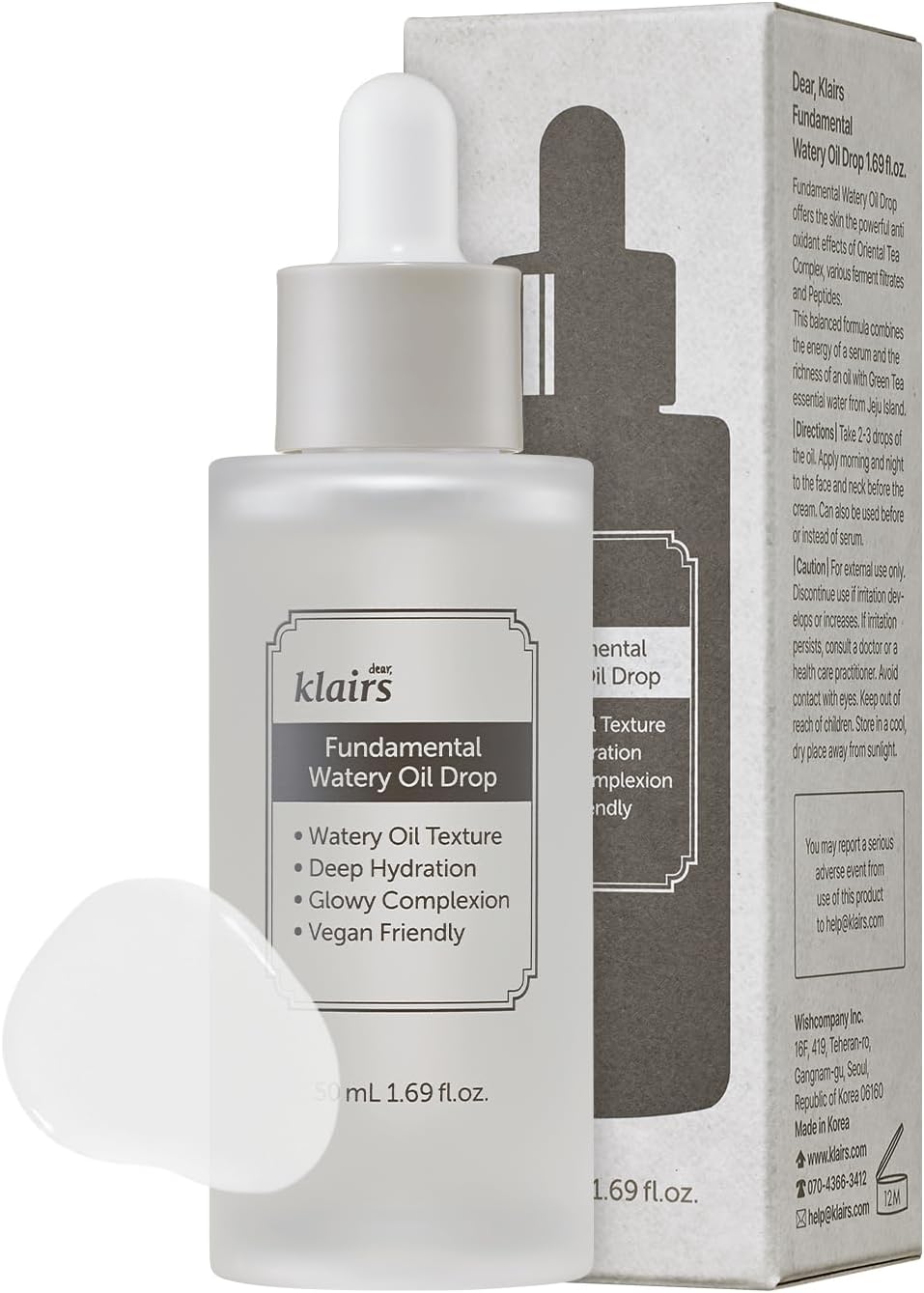 Dear Klairs Fundamental Watery Oil Drop Face Serum - 50 mL