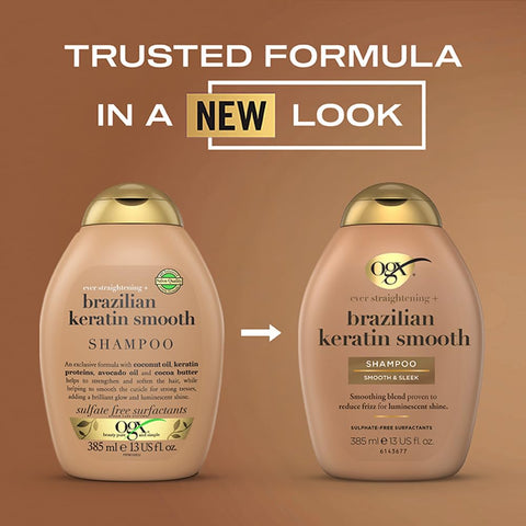 OGX SHAMPOO 385ML BRAZILIAN KERATIN