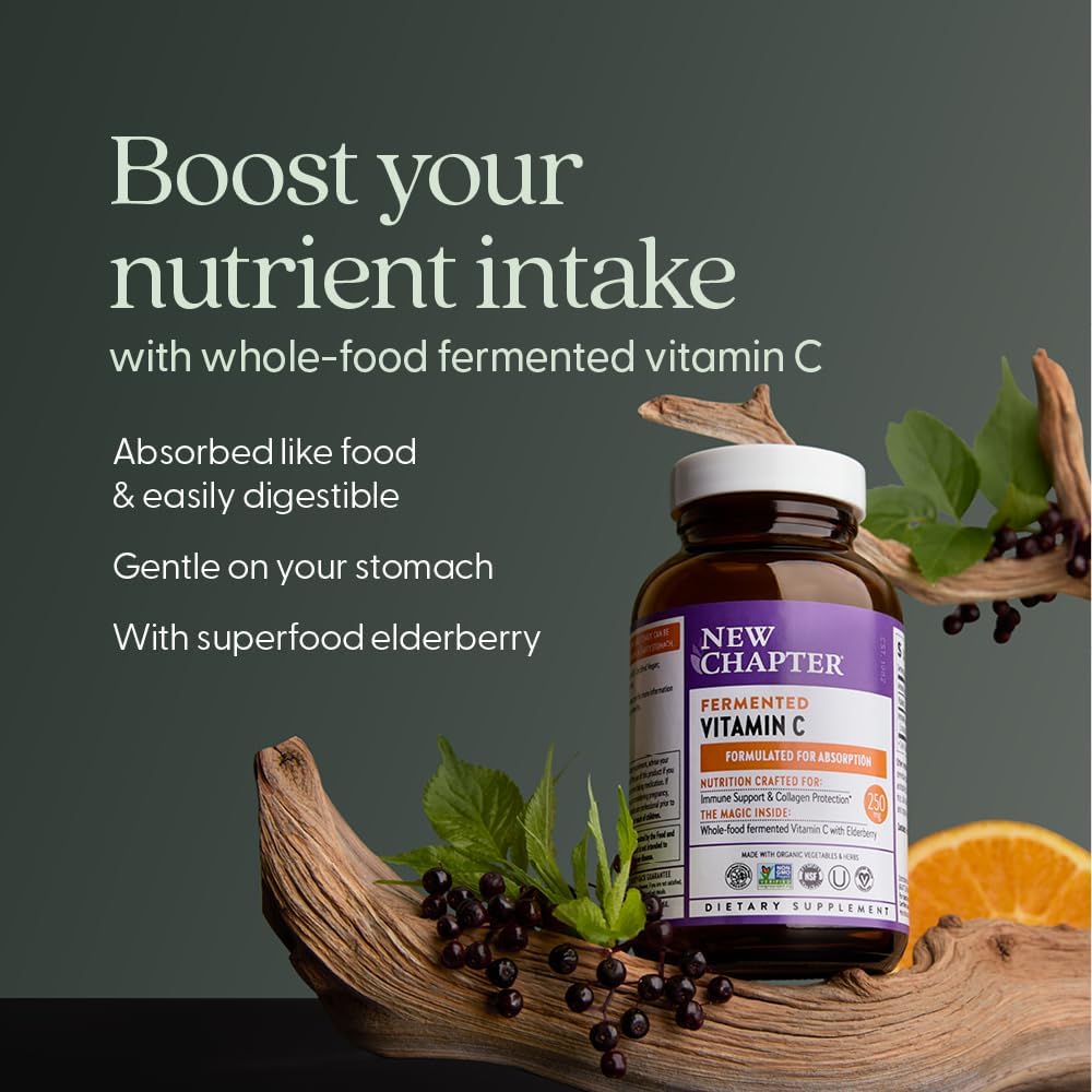 New Chapter Vitamin C + Elderberry - Fermented Capsules, 60 Count - Image 3