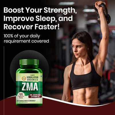 Himalayan Organics ZMA Tablets - Zinc, Magnesium & Vitamin B6 - 120 Count - Image 7