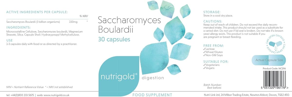 Nutrigold Saccharomyces Boulardii Probiotic Capsules - 60 Count - Image 2