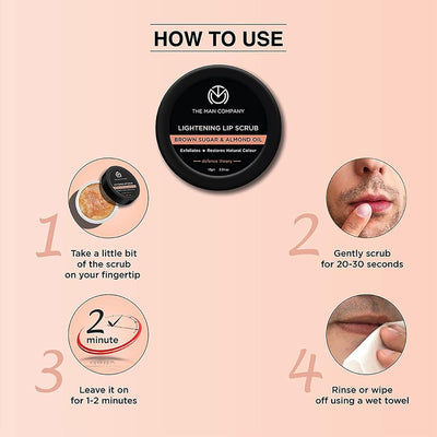 The Man Company Lip Scrub - Brown Sugar & Almond Oil, 10g - Image 8