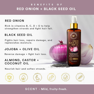 Wow Skin Science Onion Black Seed Hair Oil with Comb - 200ml - Image 7