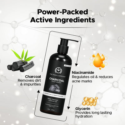 The Man Company Face Wash - Charcoal, Ylang Ylang & Argan, 100ml - Image 6
