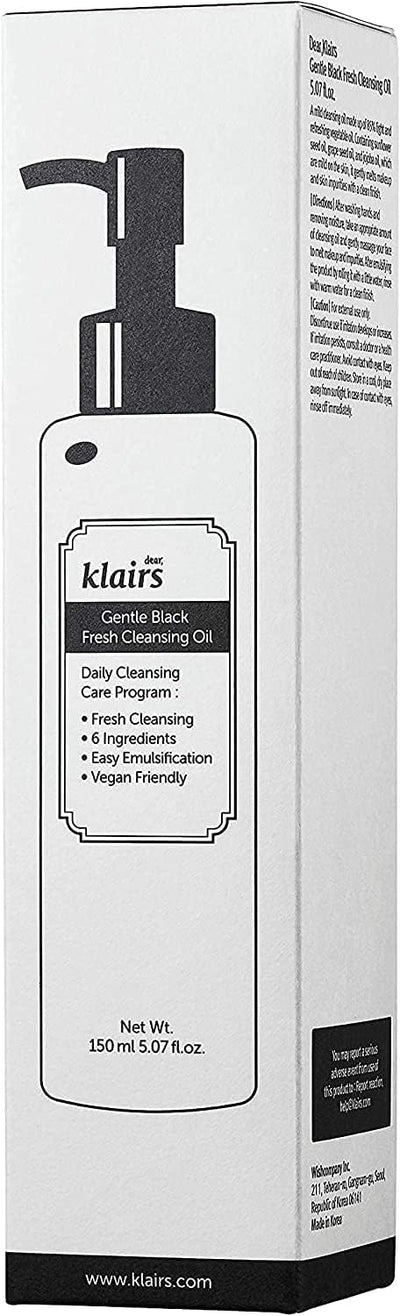 Dear Klairs Gentle Black Fresh Cleansing Oil - 150 mL - Image 5