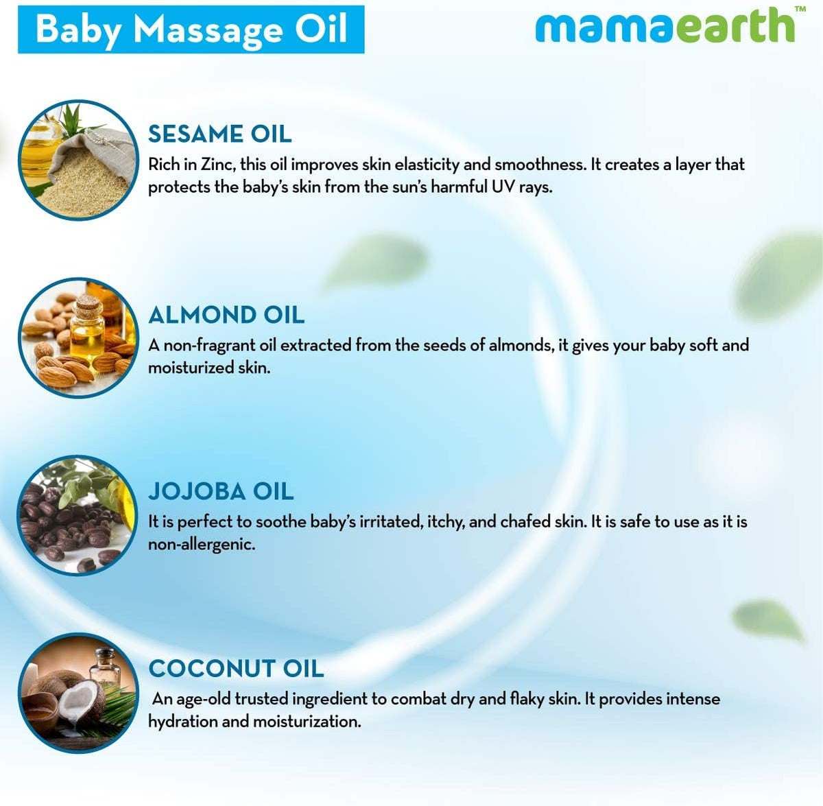 Mamaearth Baby Massage Oil - 100% Natural Ingredients, Dermatologically Tested, 200ml - Image 3