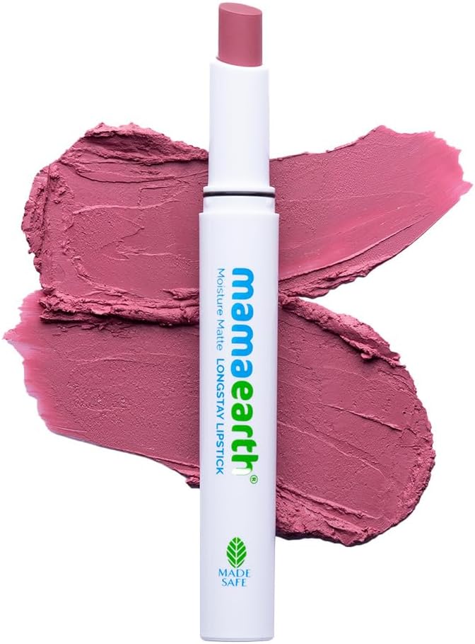 Moisture Matte Longstay Lipstick with Avocado Oil & Vitamin E for 12 Hour Long Stay 08 Pink Tulip 2 g