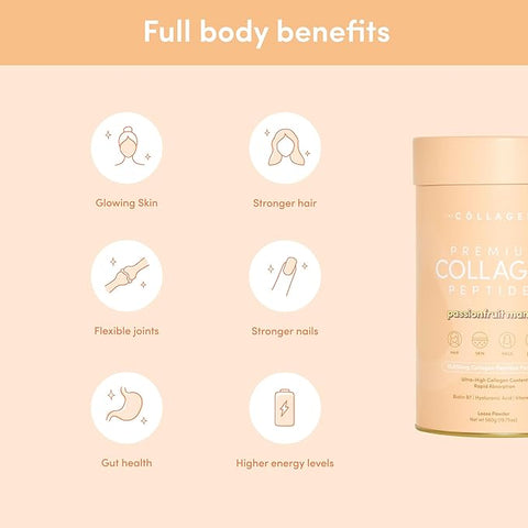 The Collagen Co Premium Collagen Peptides Passionfruit Mango 560G
