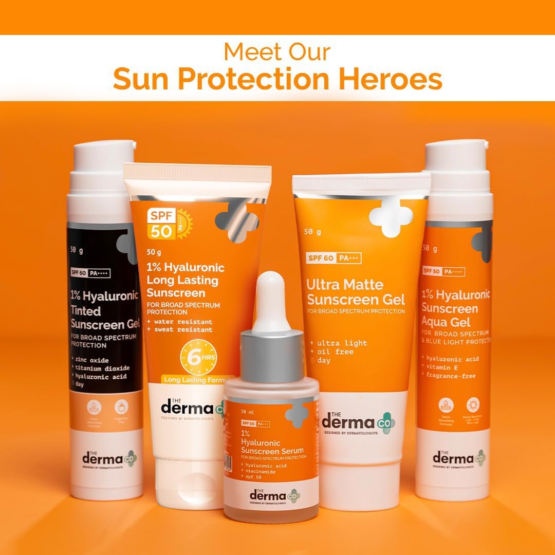 The Derma Co 1% Hyaluronic Acid Long Lasting SPF 50 Sunscreen - 50g - Image 5