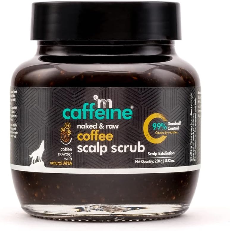 mCaffeine Naked & Raw Coffee Scalp Scrub - Hair Treatment, 100gm