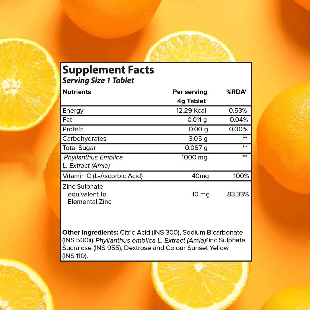 Plix Vitamin C Immunity Booster Effervescent Tablets, Orange Flavour - Pack of 4 x 15 - Image 4
