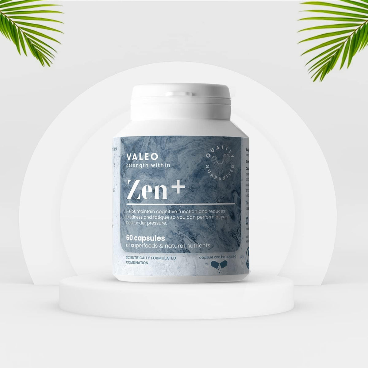 Valeo Zen+ Naturally relieves stress & Anxiety Helps Relax and find your inner Zen  Support relaxation and quality sleep 60 Capsule