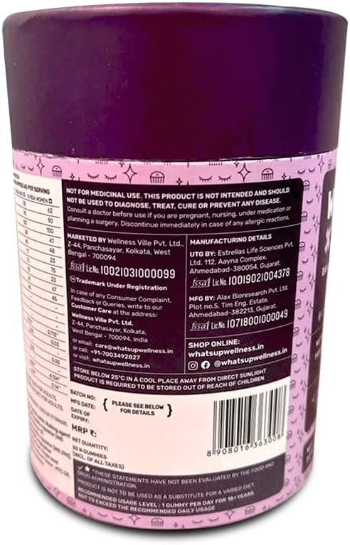 What's Up Wellness Beauty Gummies - Biotin & Superfoods Blend - 30 Gummies - Image 3